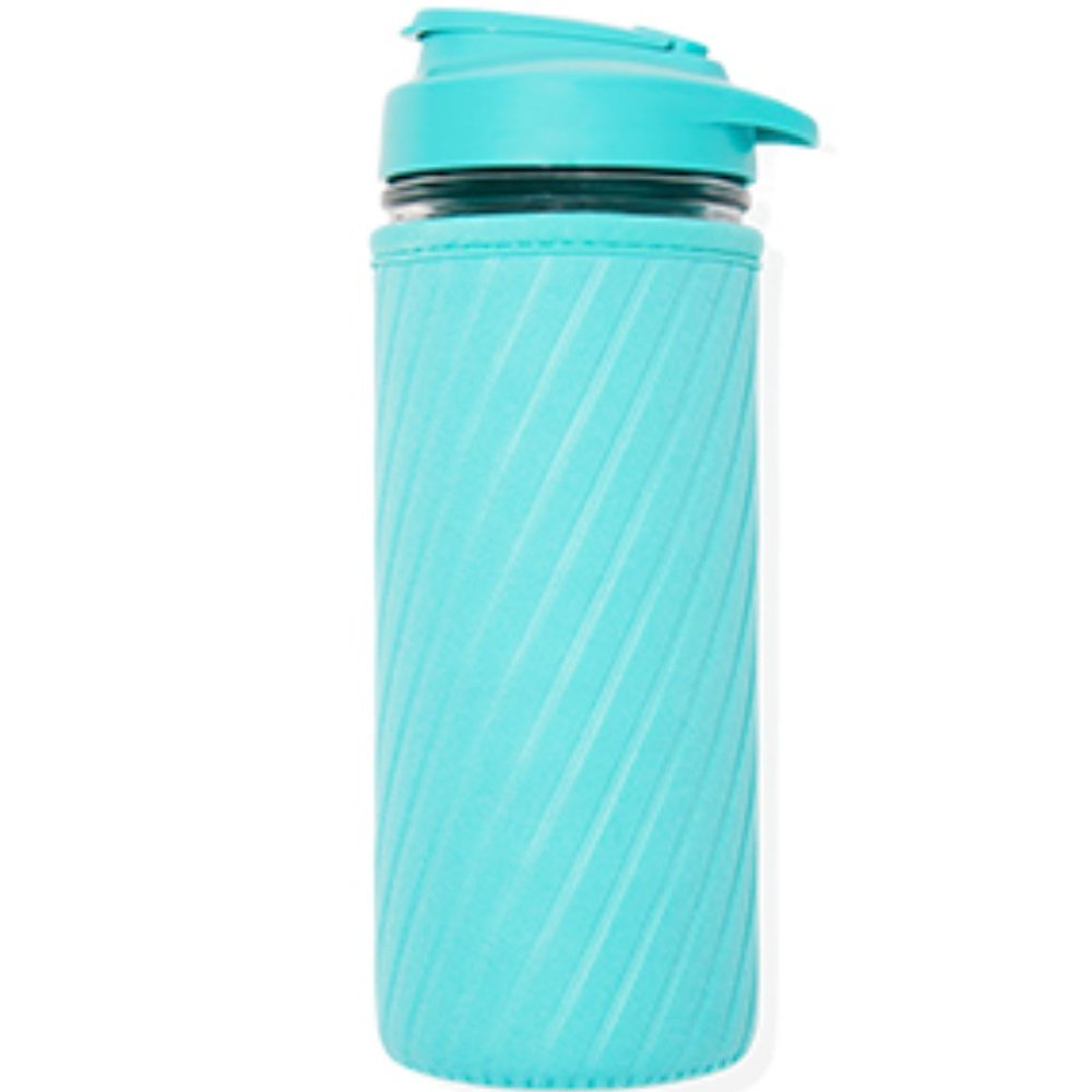 Masontops® Glass Water Bottle Neoprene Turquoise